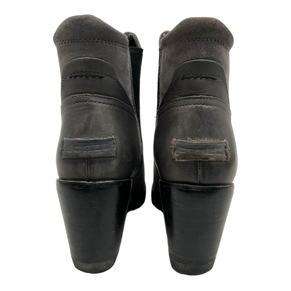 Sorel After Hours Gray Suede Wedge Heel Casual Ankle Boots Women’s 6.5 - Picture 8 of 15